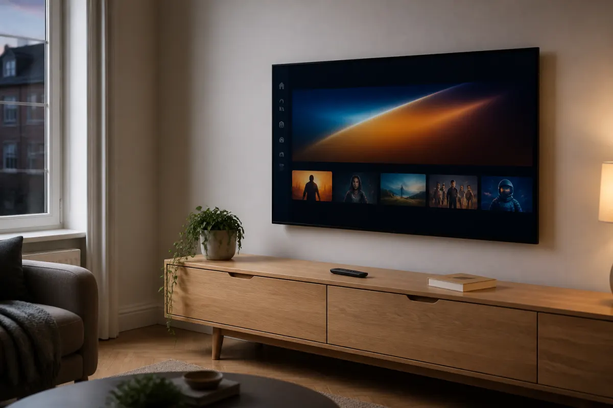 Living room TV ready for Nexon setup